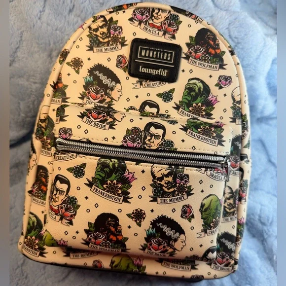 Loungefly Universal Monsters Tattoo Art Mini Backpack - Picture 5 of 13